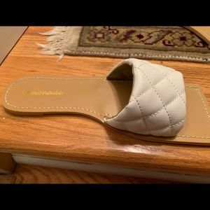 White Flat Sandals - $5 Bundle
